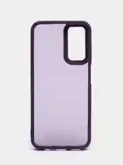Пурпурный чехол матовый для Samsung Galaxy A14, пластиковый, полупрозрачный, с глянцевой рамкой