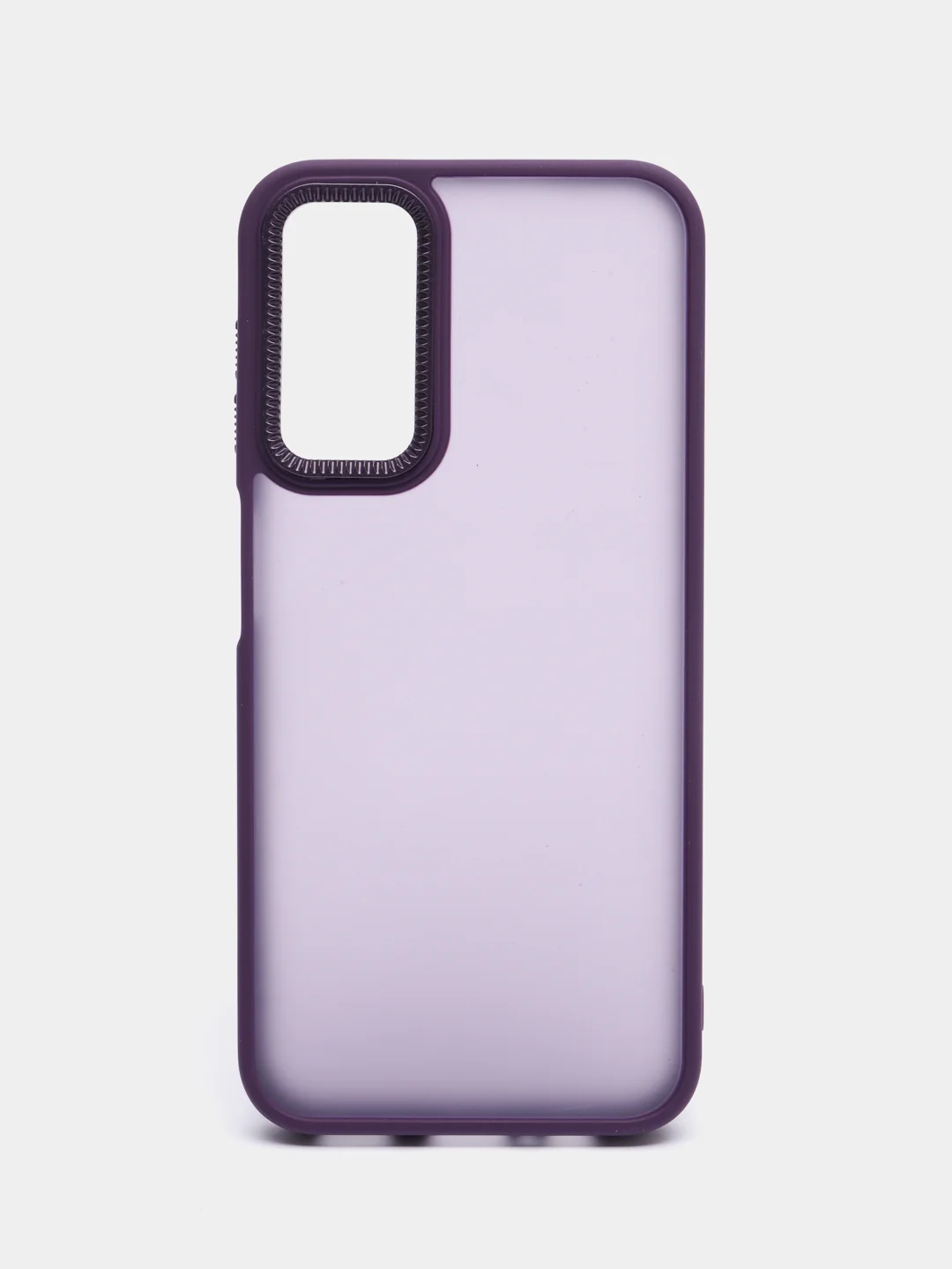 Пурпурный чехол матовый для Samsung Galaxy A14, пластиковый, полупрозрачный, с глянцевой рамкой