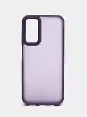 Пурпурный чехол матовый для Samsung Galaxy A14, пластиковый, полупрозрачный, с глянцевой рамкой