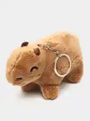 Коричневый брелок для сумки/рюкзака/ключей, мягкая игрушка Гусь-Обнимусь/Капибара/Мишка
