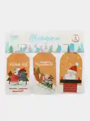 Карамельный бирка шильдик на новогодние подарки, набор открытка для упаковки подарка и цветов букетов