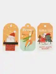 Карамельный бирка шильдик на новогодние подарки, набор открытка для упаковки подарка и цветов букетов