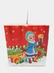 Красный коробка для подарка, новогодняя