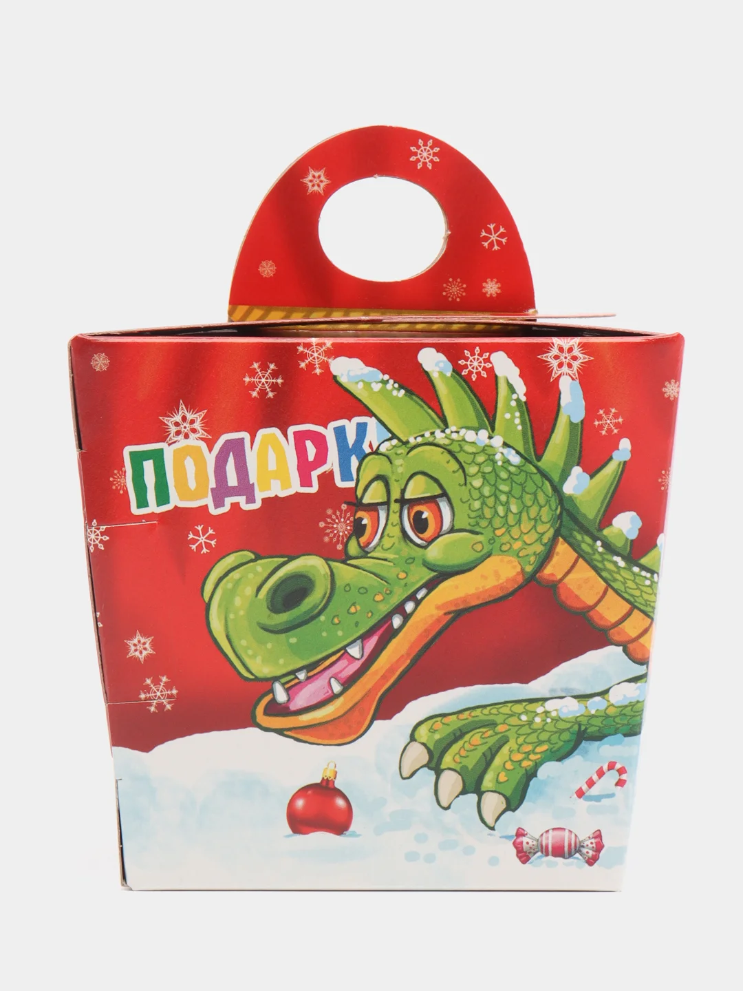 Красный коробка для подарка, новогодняя