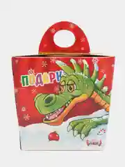 Красный коробка для подарка, новогодняя