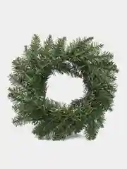 Белый венок еловый новогодний на дверь, рождественский венок, елка