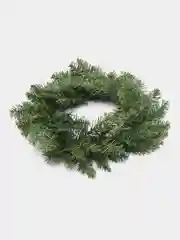 Белый венок еловый новогодний на дверь, рождественский венок, елка