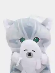 Серый мягкая игрушка "Кот акула", 20 см, кот, в руке акула, кит