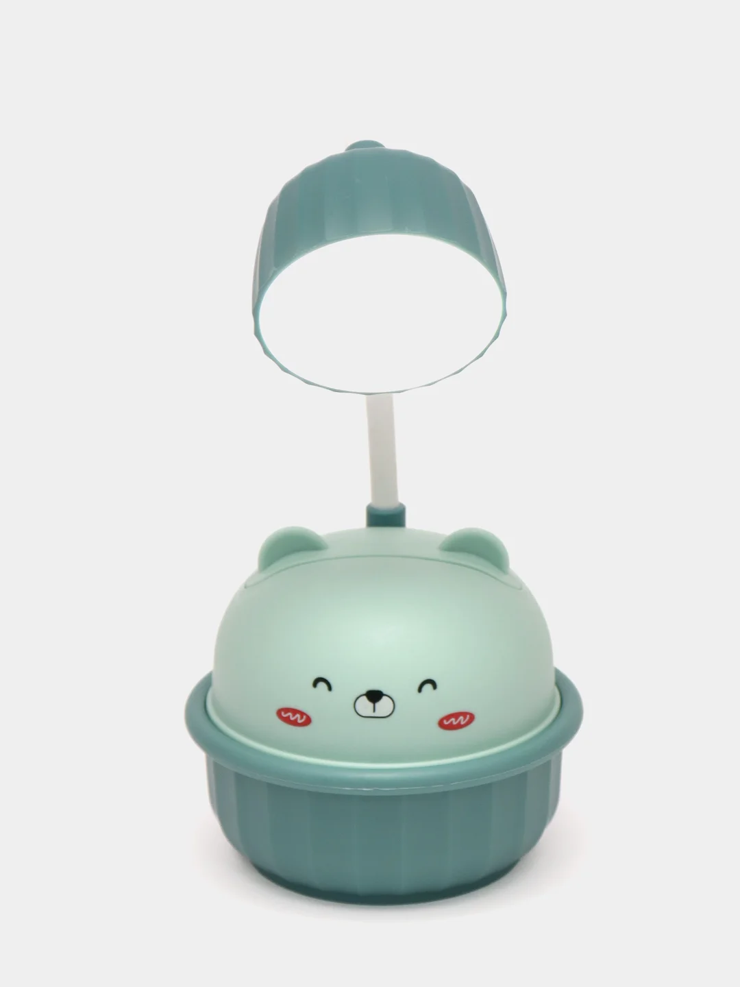Настольная лампа "Мишка" LED 3Вт USB, голубой, 8,6 х 8,6 х 20,5 см