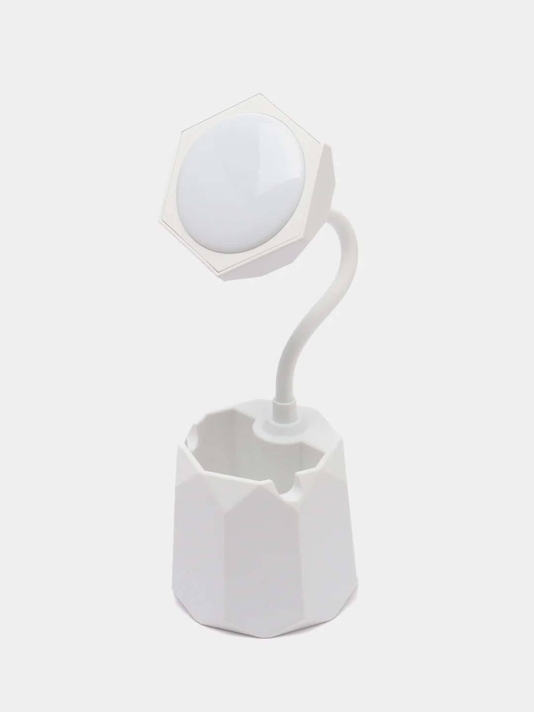 Лампа настольная "Грани" LED 1 режим 4,2Вт USB, белый, 9х9х32,5 см