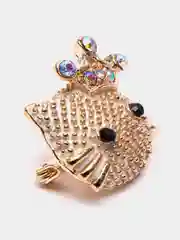 Белый брошь женская, KITTY