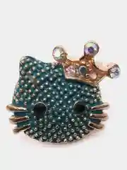 Бирюзовый брошь женская, KITTY