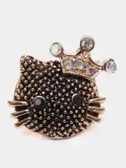 Черный брошь женская, KITTY