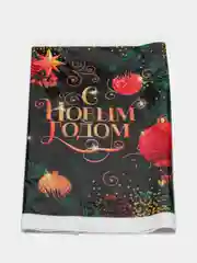 Алый скатерть праздничная "С Новым годом!", новогодняя скатерть, новогодний декор, разные модели