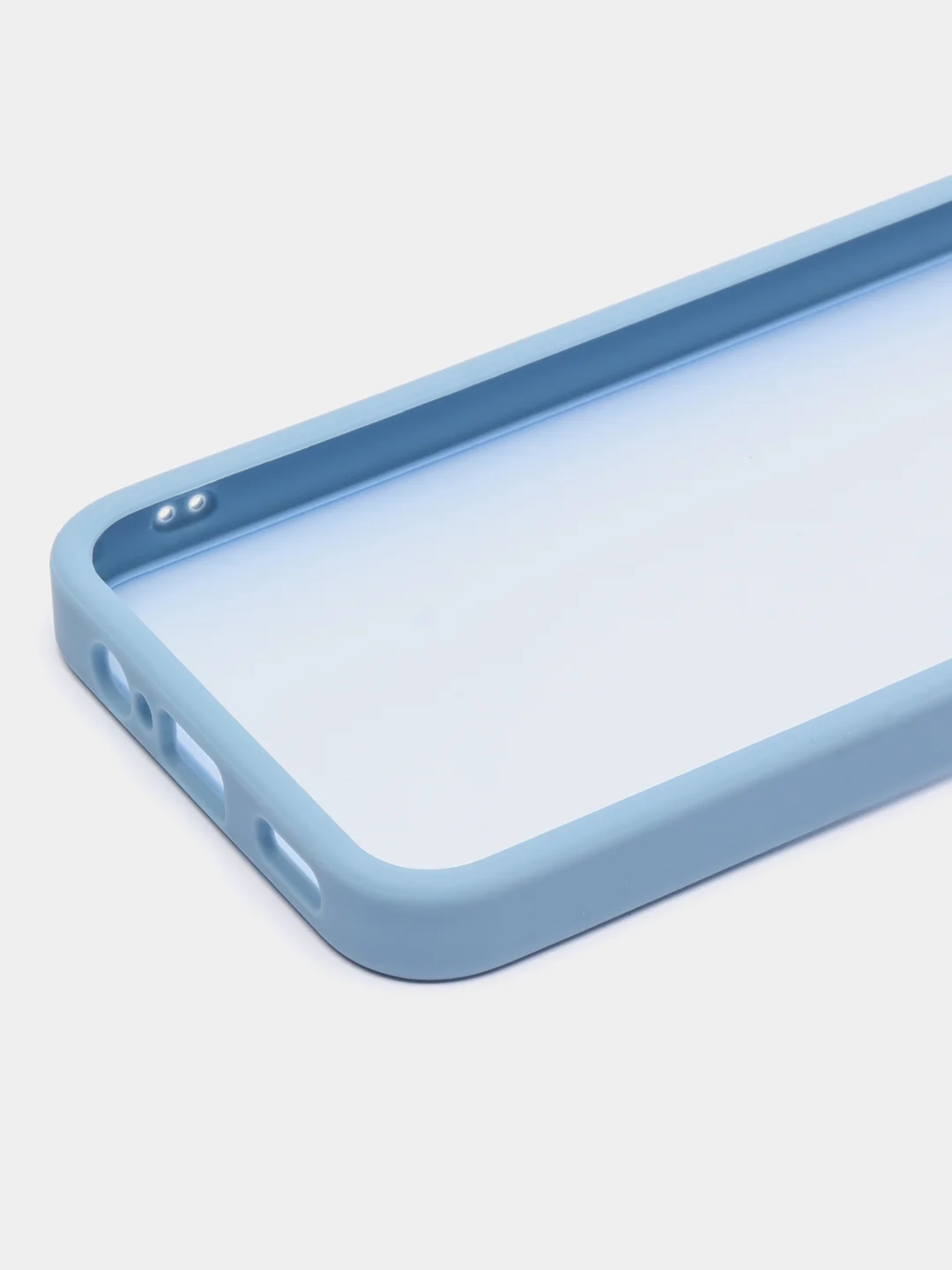 Небесно-голубой чехол матовый для Samsung Galaxy A14, пластиковый, полупрозрачный, с глянцевой рамкой