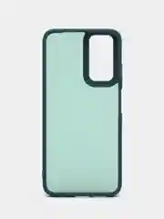 Зеленый чехол матовый для Redmi Note 12S, пластиковый, полупрозрачный, с глянцевой рамкой