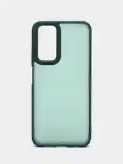 Зеленый чехол матовый для Redmi Note 12S, пластиковый, полупрозрачный, с глянцевой рамкой