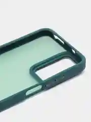 Зеленый чехол матовый для Redmi Note 12S, пластиковый, полупрозрачный, с глянцевой рамкой