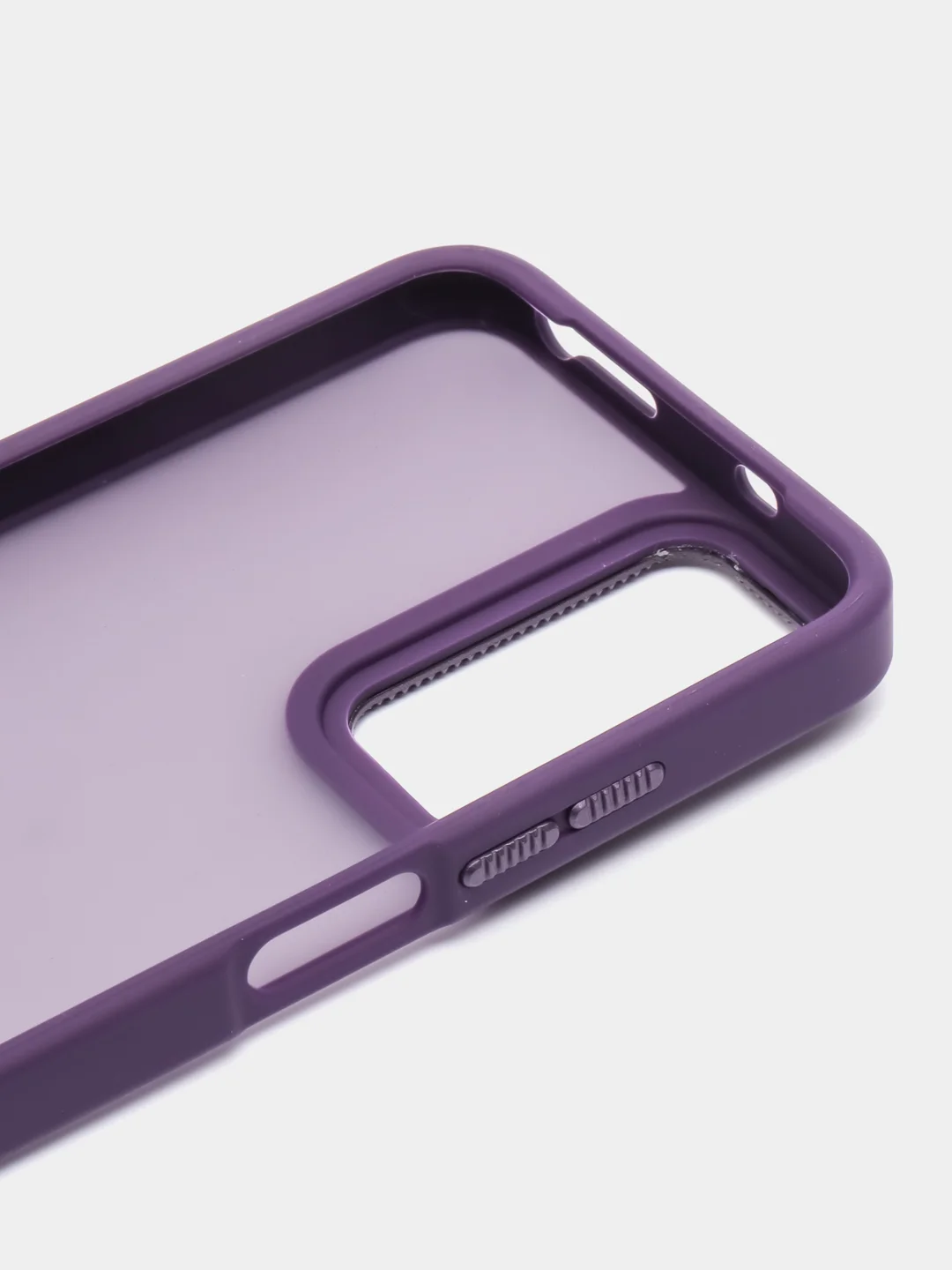 Пурпурный чехол матовый для Redmi Note 12S, пластиковый, полупрозрачный, с глянцевой рамкой