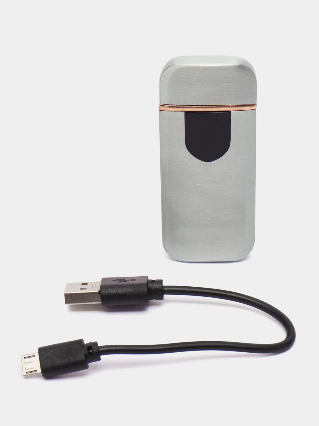 Зажигалка электронная "Авилес" USB, спираль, сенсор, серебристая 7.9х3.1 см