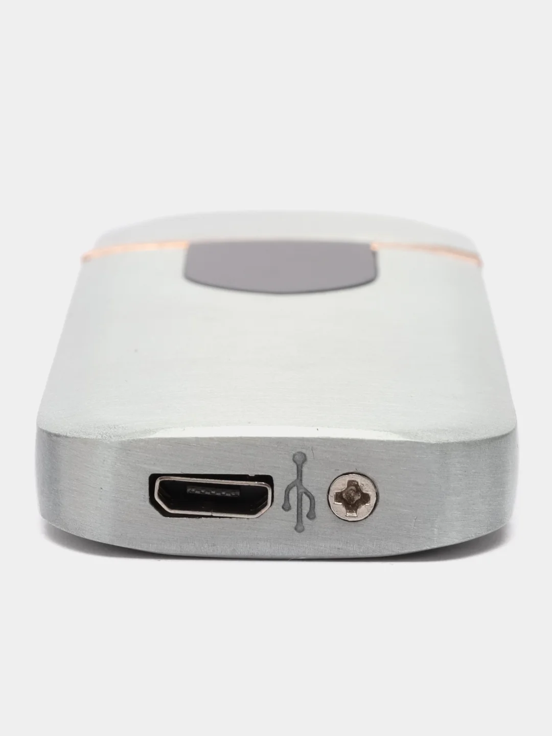 Зажигалка электронная "Авилес" USB, спираль, сенсор, серебристая 7.9х3.1 см