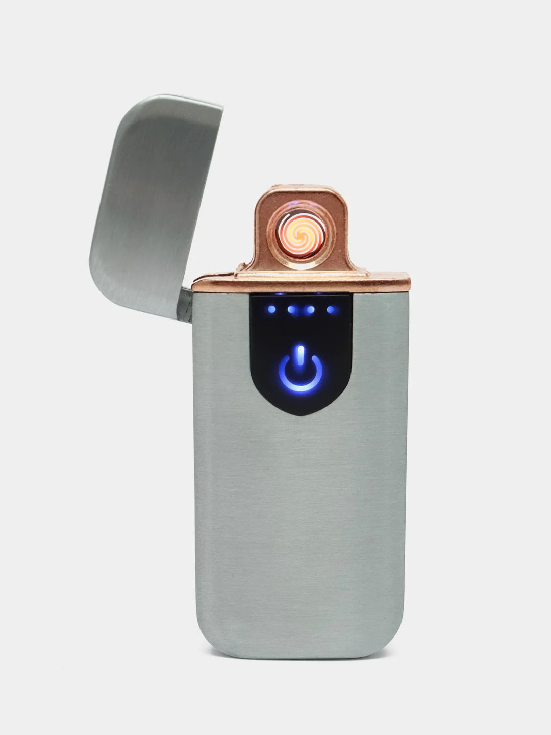 Зажигалка электронная "Авилес" USB, спираль, сенсор, серебристая 7.9х3.1 см