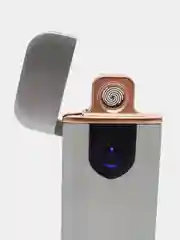 Зажигалка электронная "Авилес" USB, спираль, сенсор, серебристая 7.9х3.1 см