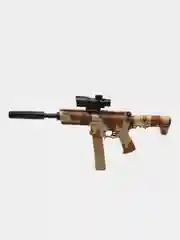Коричневый автомат SUPER POWER MACHINE GUN, пневмотический, с электрическим приводом
