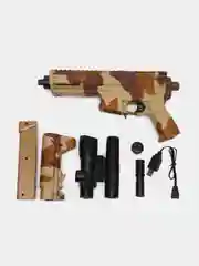Коричневый автомат SUPER POWER MACHINE GUN, пневмотический, с электрическим приводом