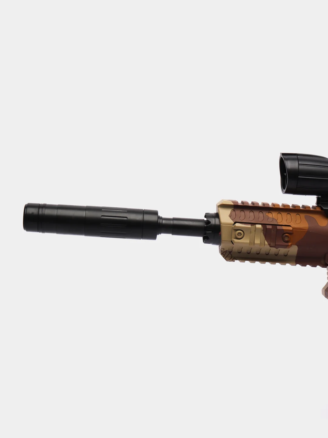 Коричневый автомат SUPER POWER MACHINE GUN, пневмотический, с электрическим приводом