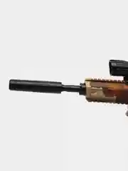 Коричневый автомат SUPER POWER MACHINE GUN, пневмотический, с электрическим приводом
