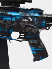 Синий автомат SUPER POWER MACHINE GUN, пневмотический, с электрическим приводом