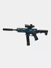 Синий автомат SUPER POWER MACHINE GUN, пневмотический, с электрическим приводом