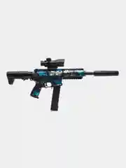 Синий автомат SUPER POWER MACHINE GUN, пневмотический, с электрическим приводом