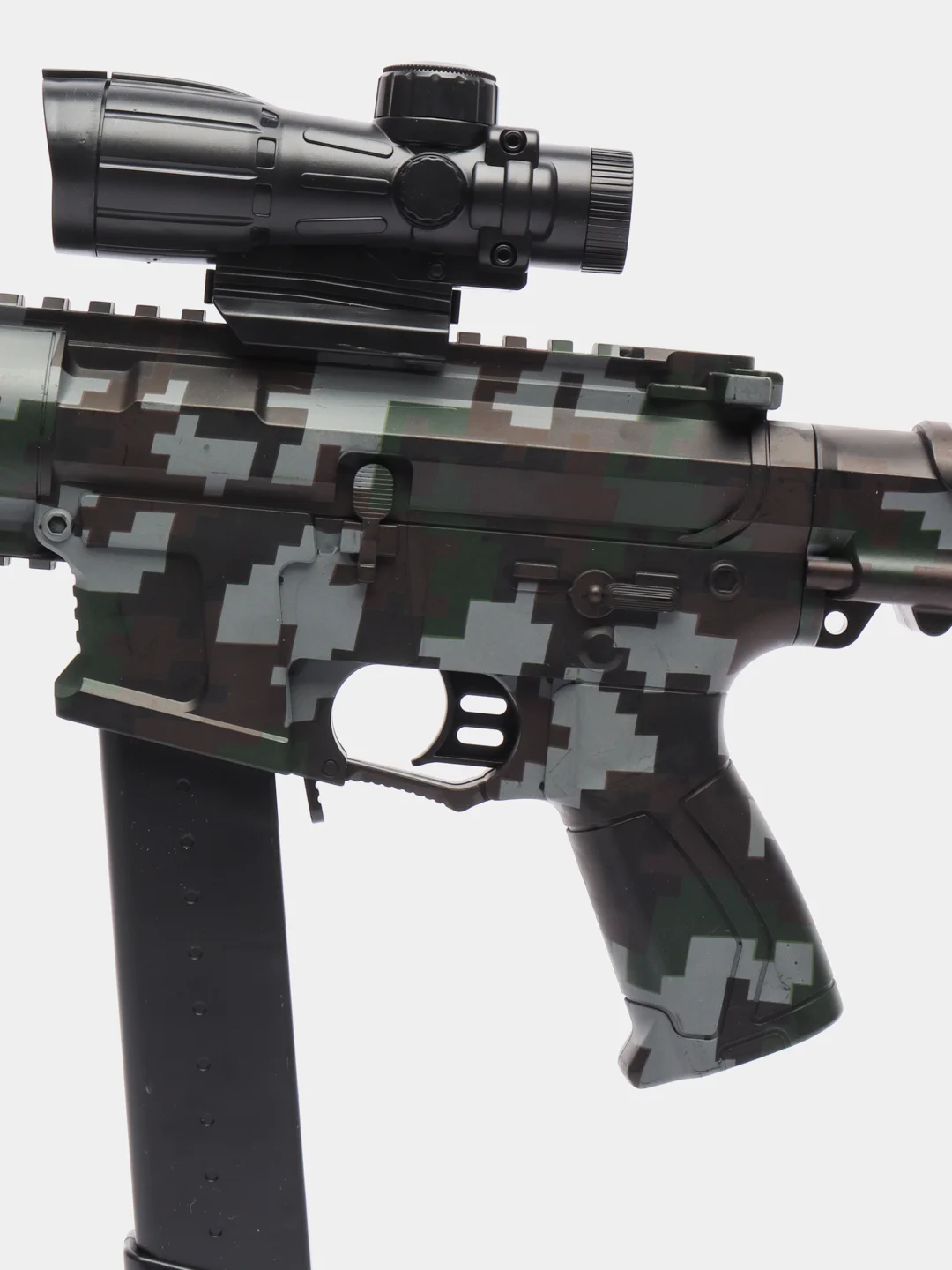 Тёмно-зелёный автомат SUPER POWER MACHINE GUN, пневмотический, с электрическим приводом