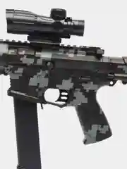 Тёмно-зелёный автомат SUPER POWER MACHINE GUN, пневмотический, с электрическим приводом