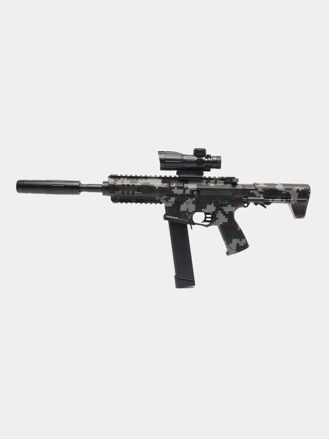 Тёмно-зелёный автомат SUPER POWER MACHINE GUN, пневмотический, с электрическим приводом