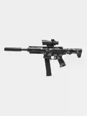 Тёмно-зелёный автомат SUPER POWER MACHINE GUN, пневмотический, с электрическим приводом