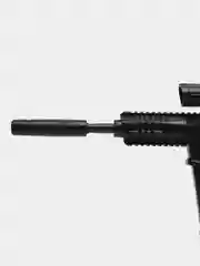 Черный автомат SUPER POWER MACHINE GUN, пневмотический, с электрическим приводом