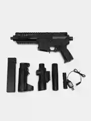 Черный автомат SUPER POWER MACHINE GUN, пневмотический, с электрическим приводом