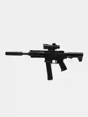 Черный автомат SUPER POWER MACHINE GUN, пневмотический, с электрическим приводом