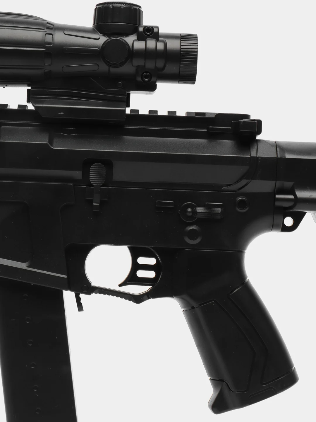 Черный автомат SUPER POWER MACHINE GUN, пневмотический, с электрическим приводом