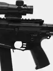 Черный автомат SUPER POWER MACHINE GUN, пневмотический, с электрическим приводом