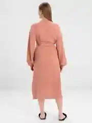 Карамельный женский халат из муслина
