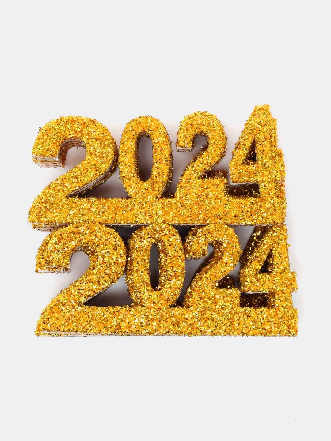 Золотой 2024 самоклеящиеся из фоамирана, 10 шт, 5 х 2.2 см