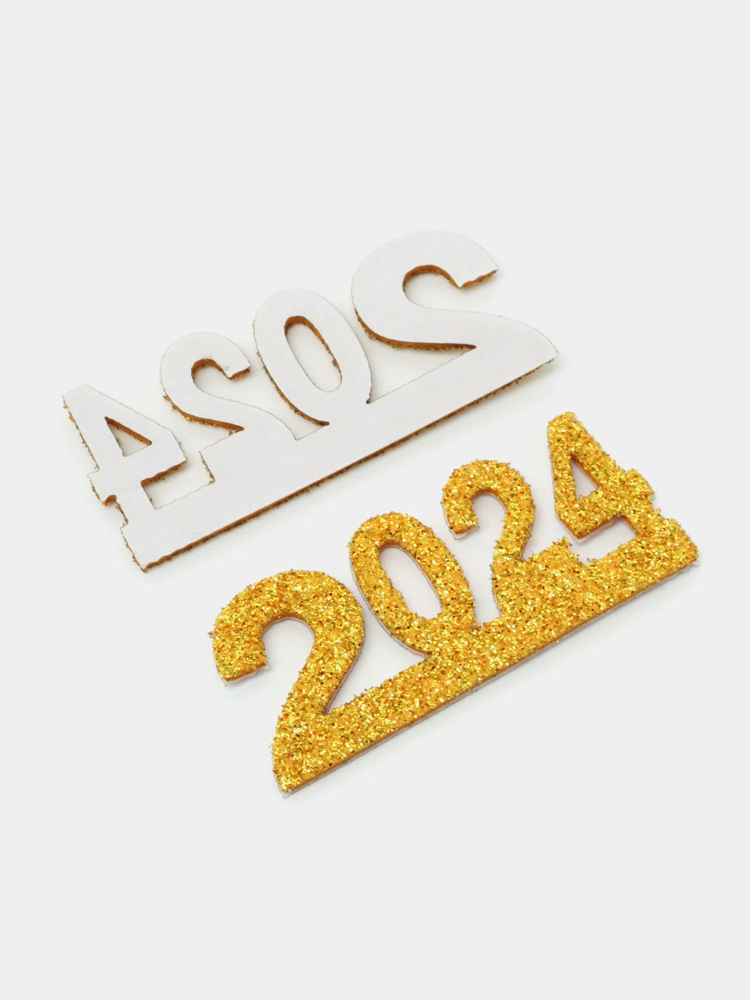 Золотой 2024 самоклеящиеся из фоамирана, 10 шт, 5 х 2.2 см