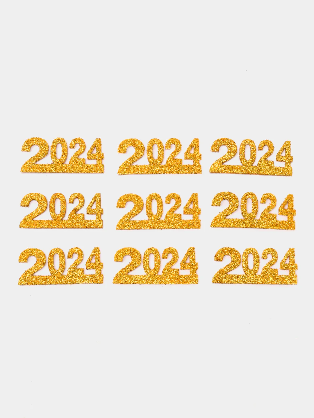 Золотой 2024 самоклеящиеся из фоамирана, 10 шт, 5 х 2.2 см