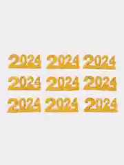 Золотой 2024 самоклеящиеся из фоамирана, 10 шт, 5 х 2.2 см