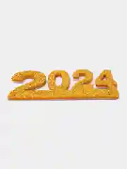 Золотой 2024 самоклеящиеся из фоамирана, 10 шт, 5 х 2.2 см