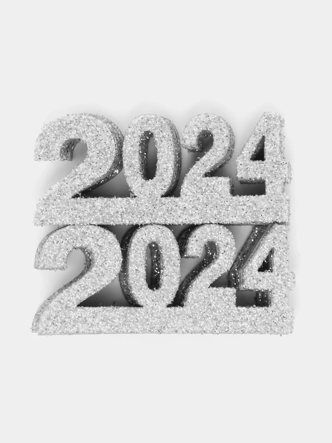 Серебряный 2024 самоклеящиеся из фоамирана, 10 шт, 5 х 2.2 см